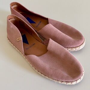 Verbenas Pink Suede Espadrille Flats